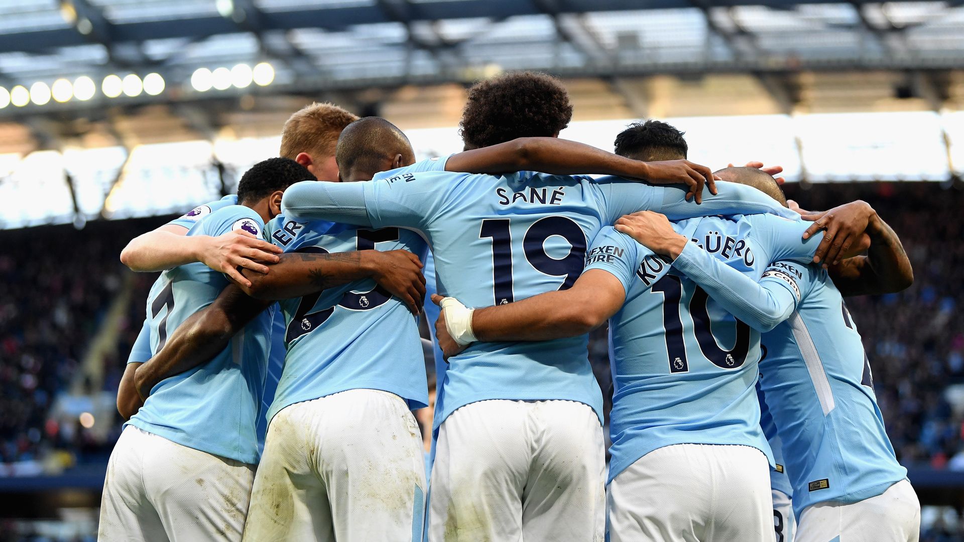 Manchester City Arsenal Jubel Sane 05112017