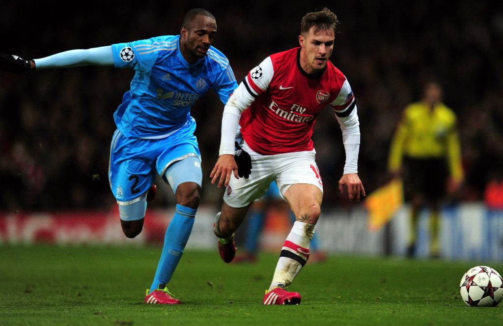 Aaron Ramsey Kassim Abdallah Arsenal Marseille Champions League 11262013