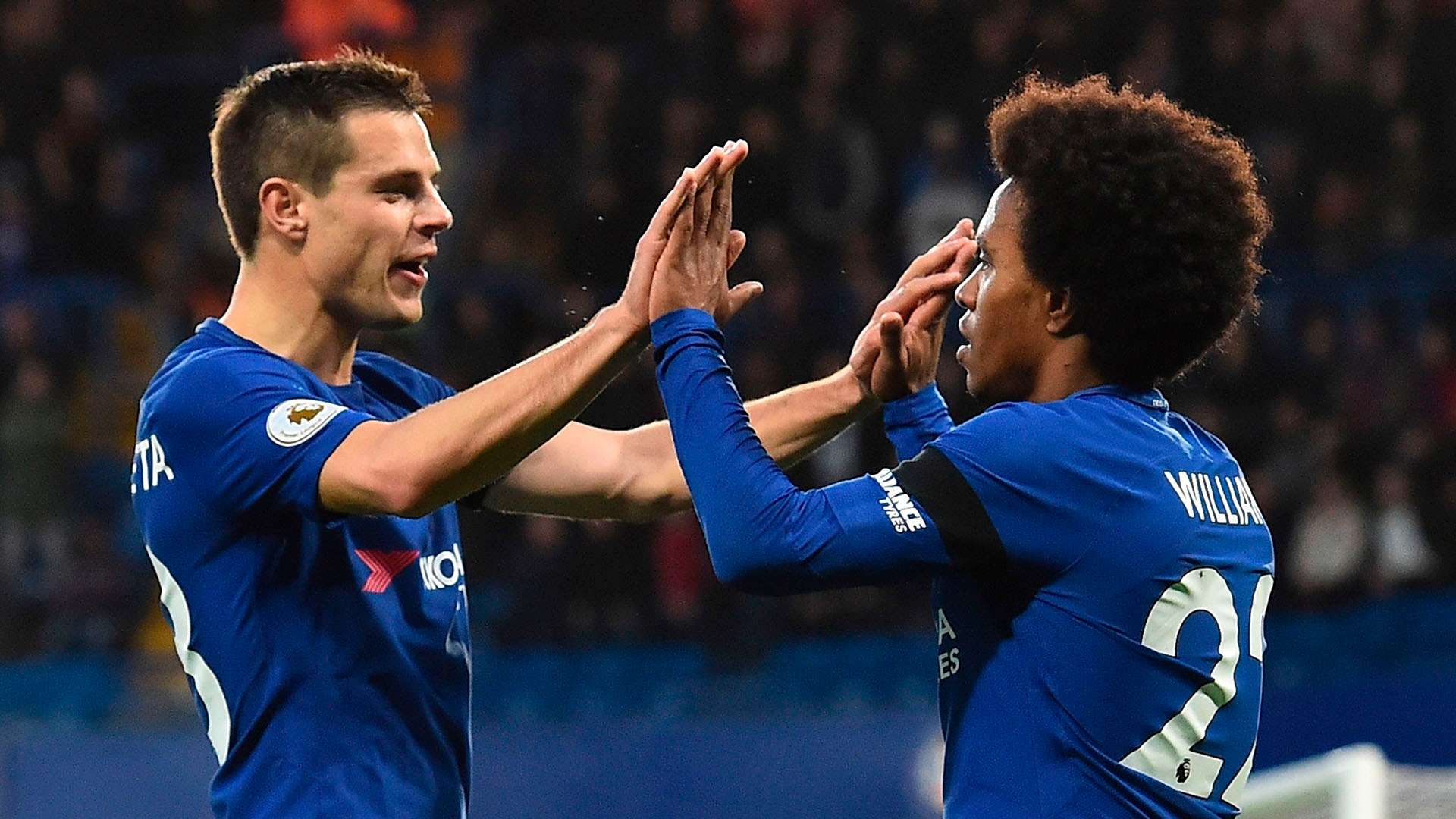 Willian Cesar Azpilicueta Chelsea Crystal Palace Premier League