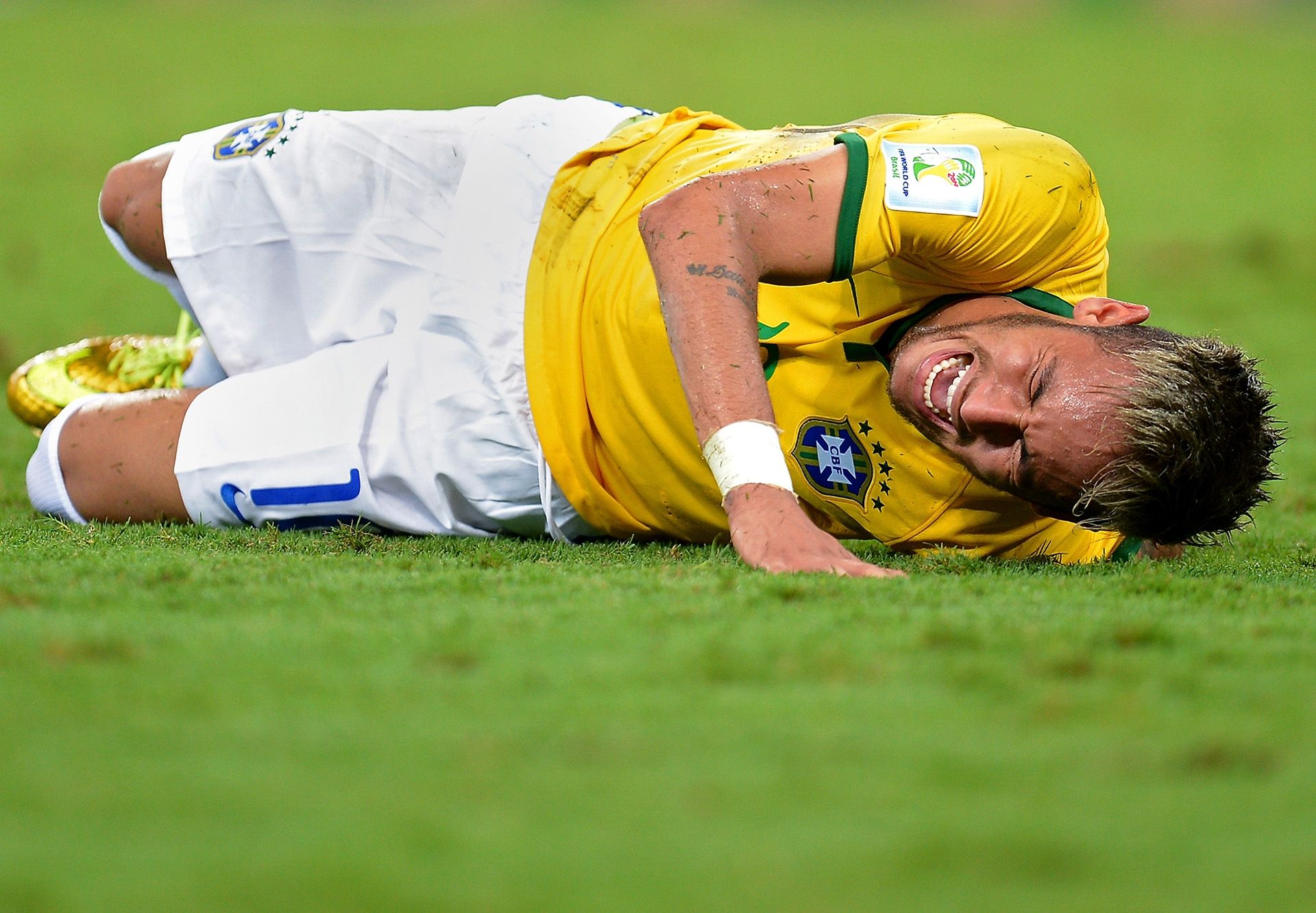 Neymar Brazil Colombia 2014 World Cup quarter-finals 07042014