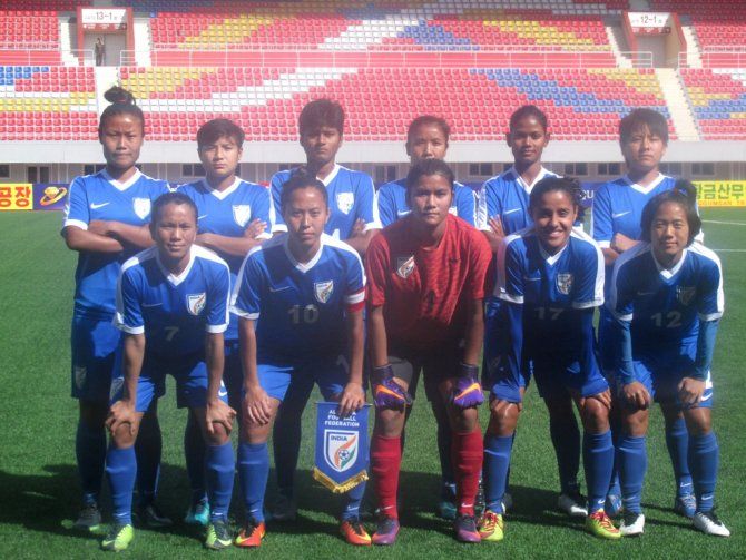 Indian women's football team vs Hong Kong