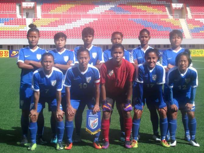 Indian women's football team vs Hong Kong