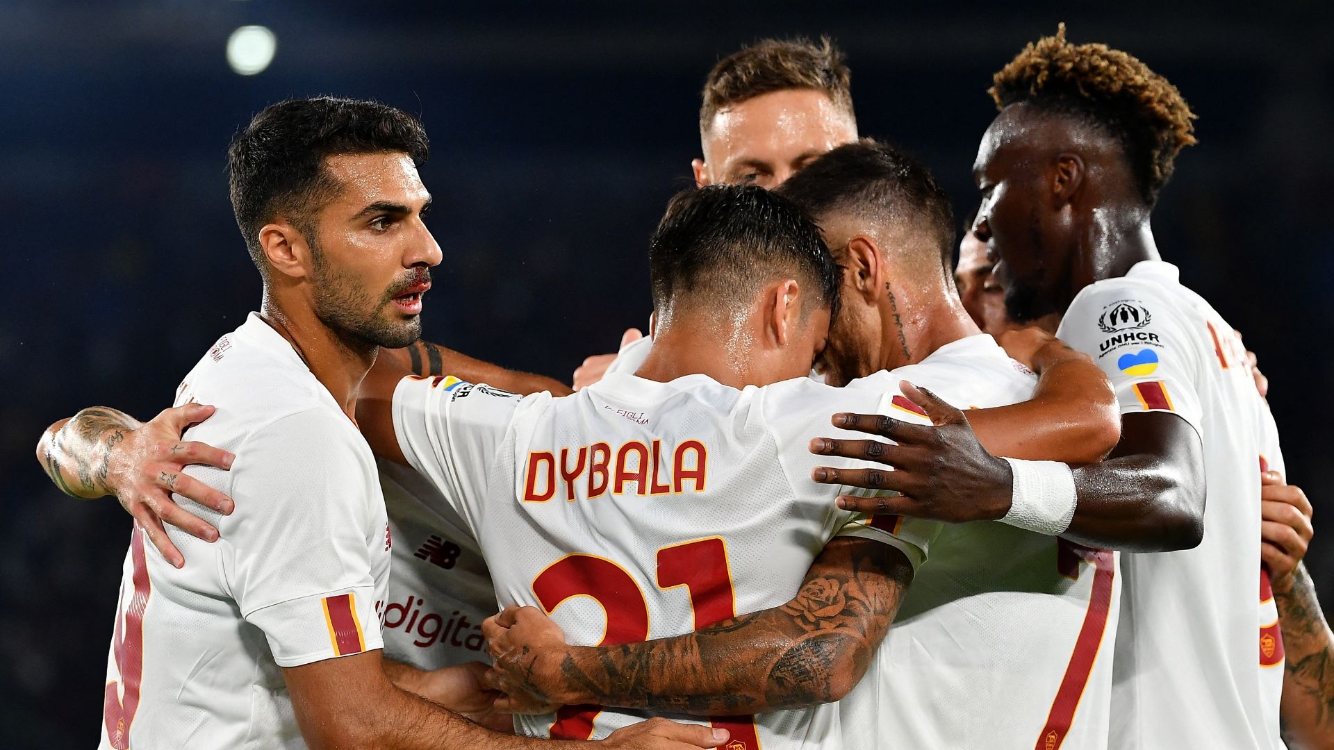 Roma celebrating