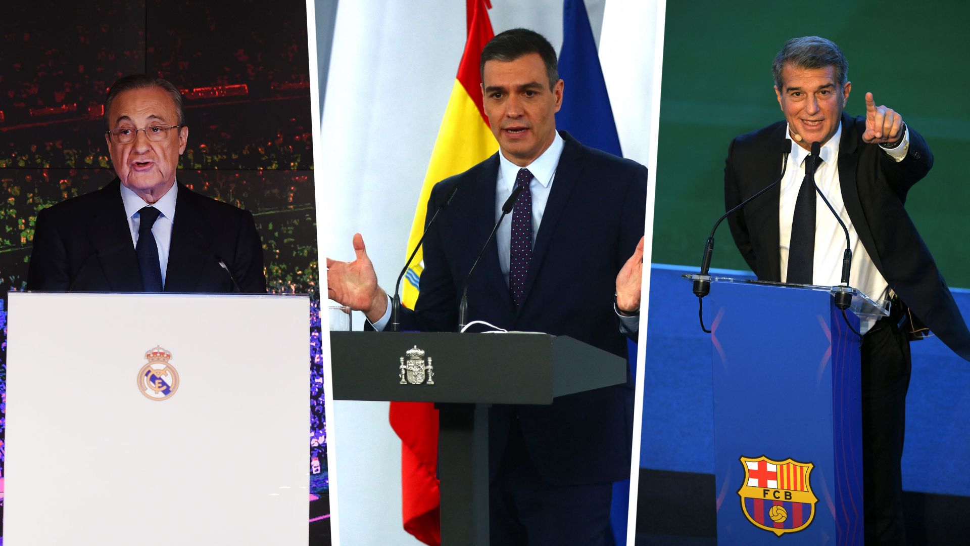 Florentino Pérez Real Madrid Pedro Sánchez Joan Laporta Barcelona