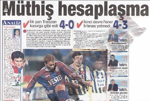 Fenerbahce Trabzonspor 6 Nisan 1997