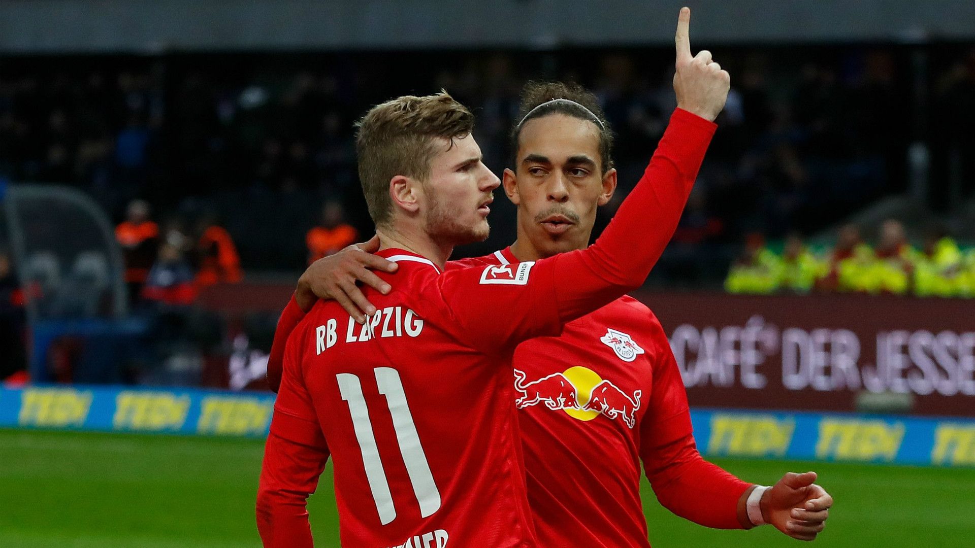 TIMO WERNER YUSSUF POULSEN LEIPZIG BUNDESLIGA 09112019