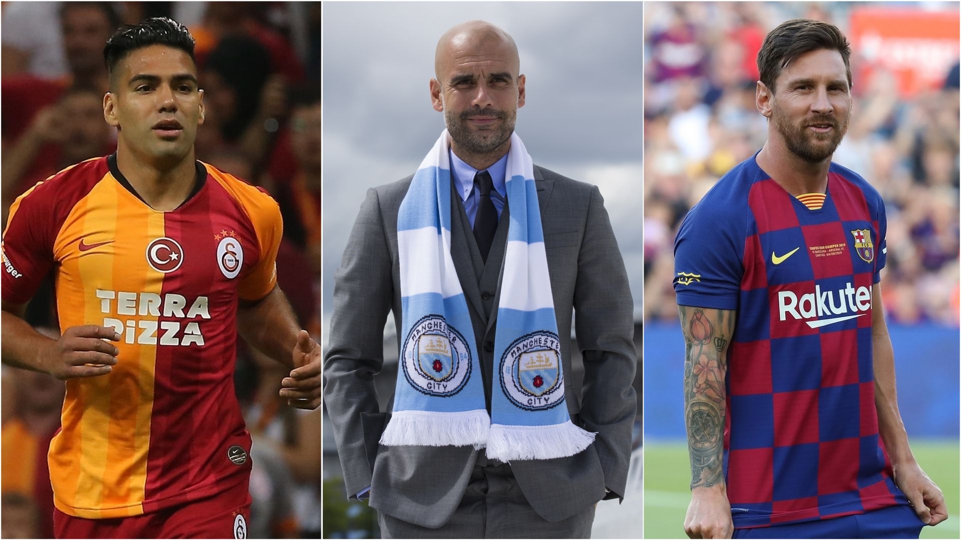 Radamel Falcao Pep Guardiola Lionel Messi
