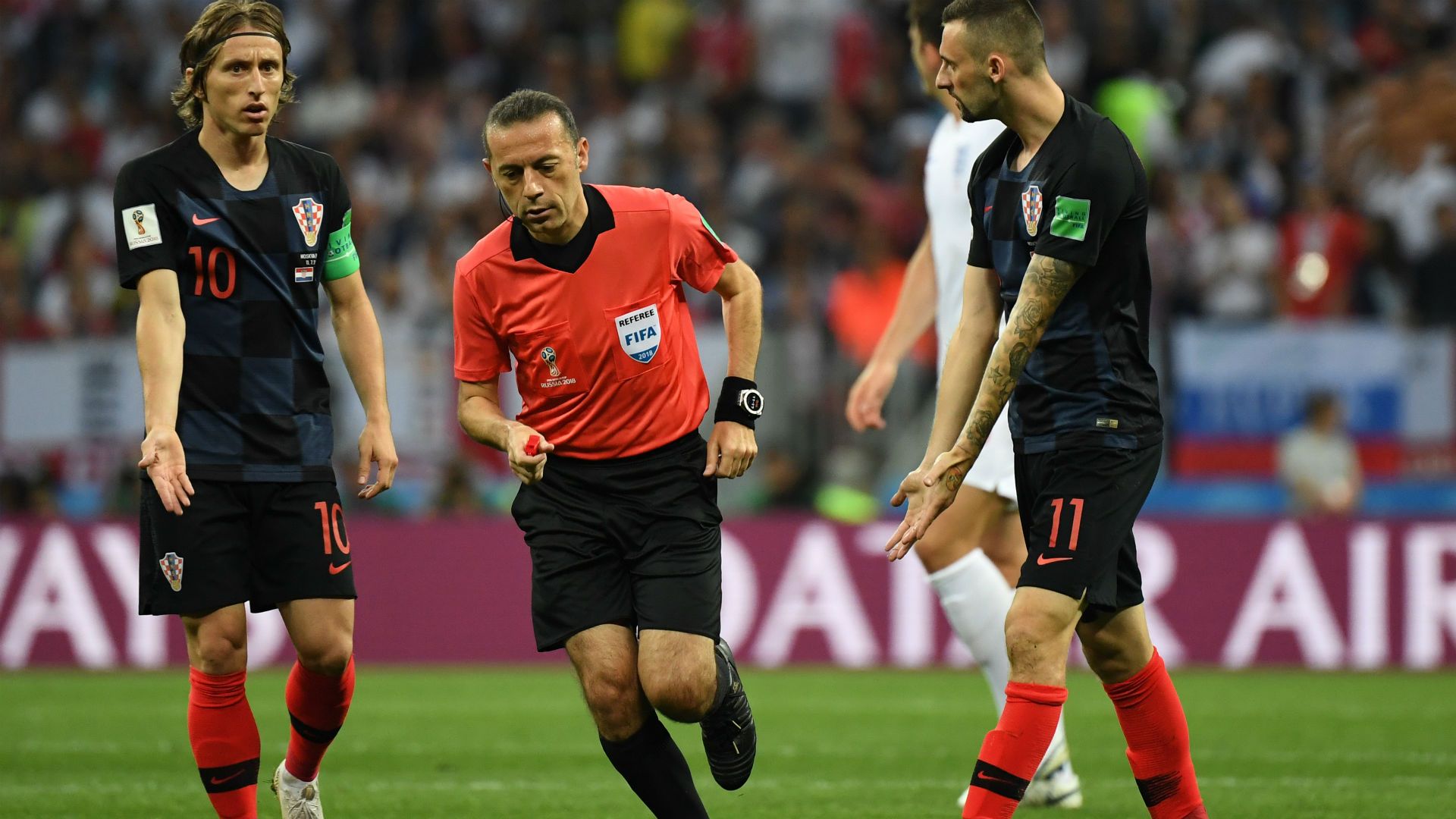 Modric Cuneyt Cakir Brozovic  England Croatia World Cup 2018