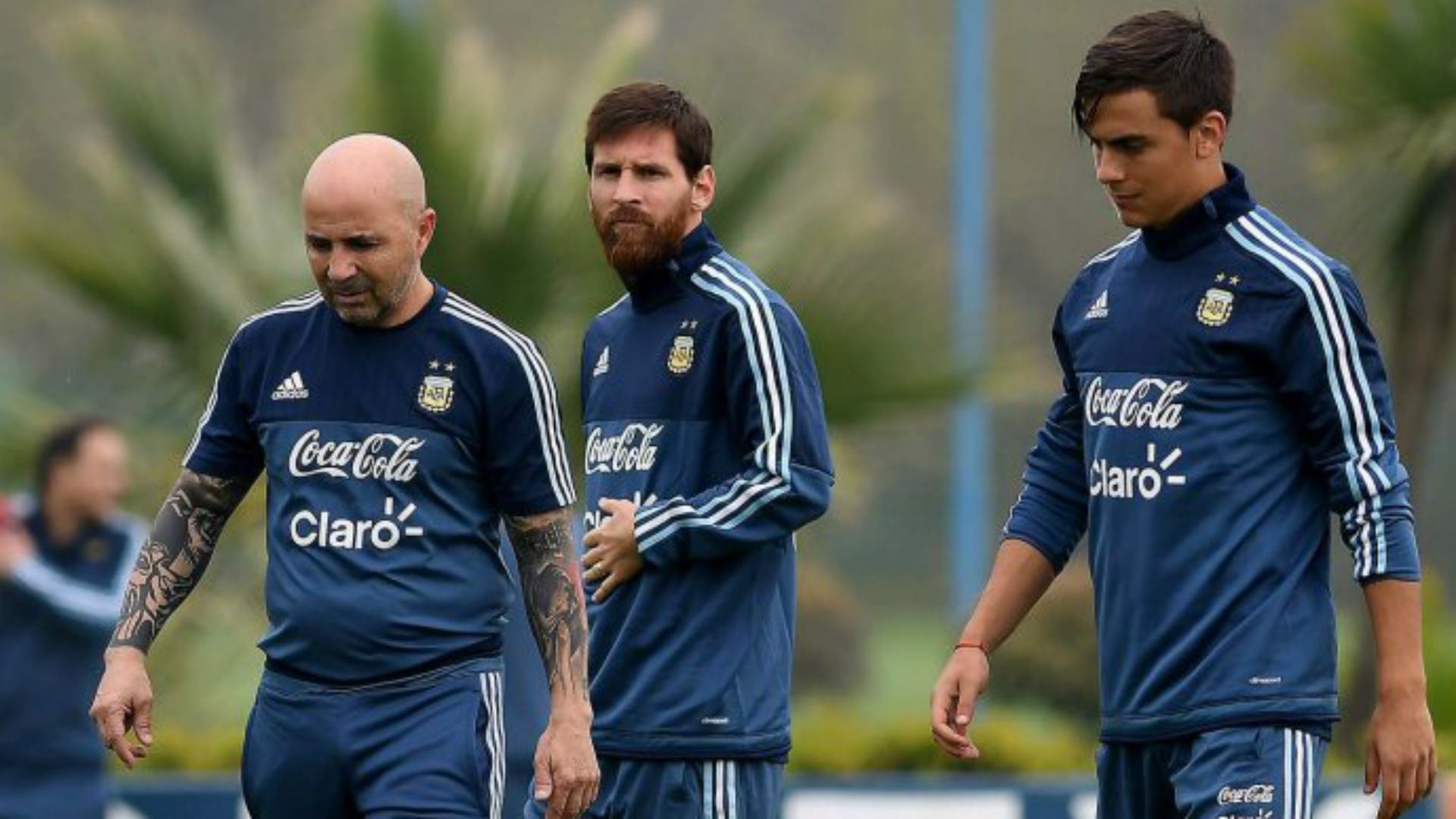 Sampaoli Messi Dybala Argentina