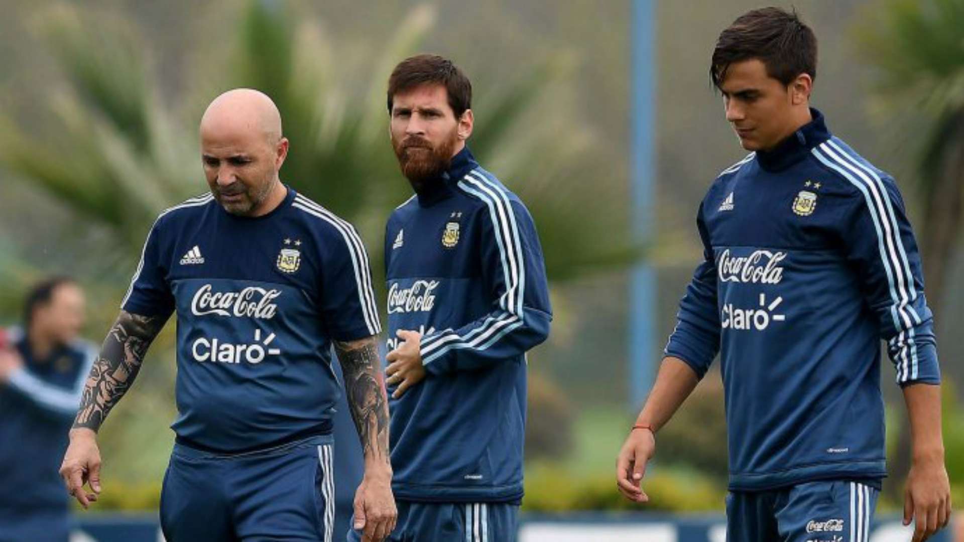 Sampaoli Messi Dybala Argentina
