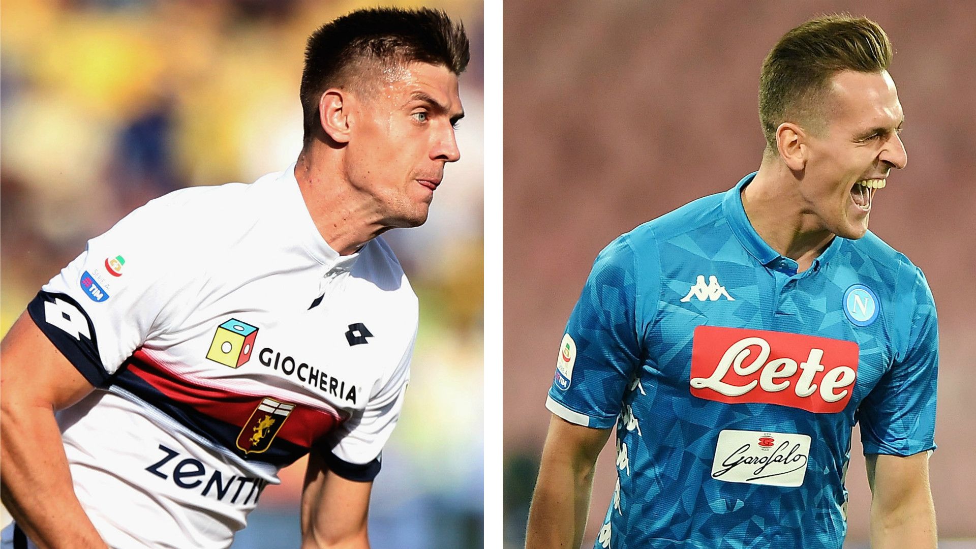 Krzysztof Piatek Arkadiusz Milik Genoa Napoli