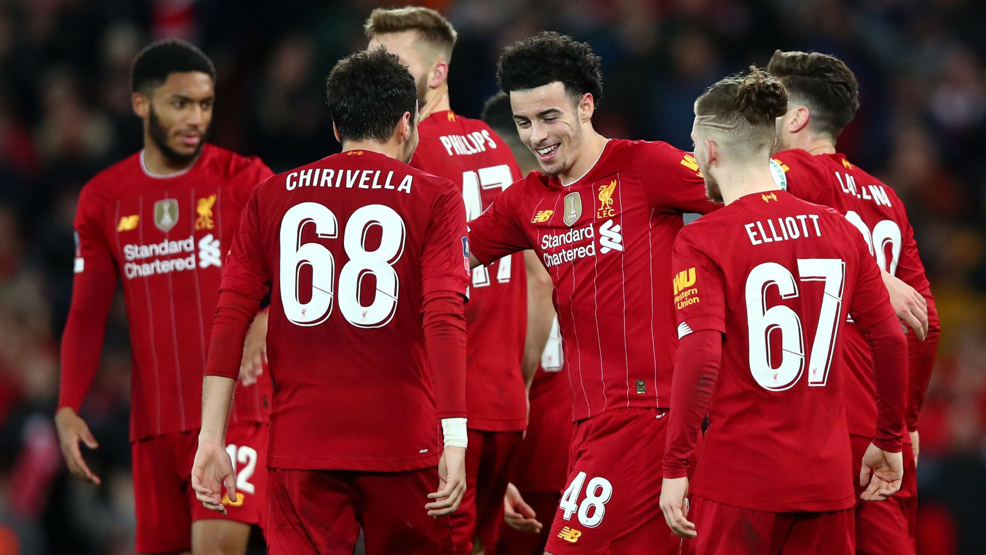 Liverpool Everton Chirivella Curtis Jones Harvey Elliott