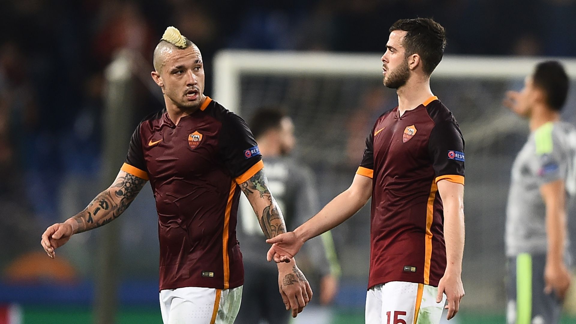 Radja Nainggolan Miralem Pjanic Roma