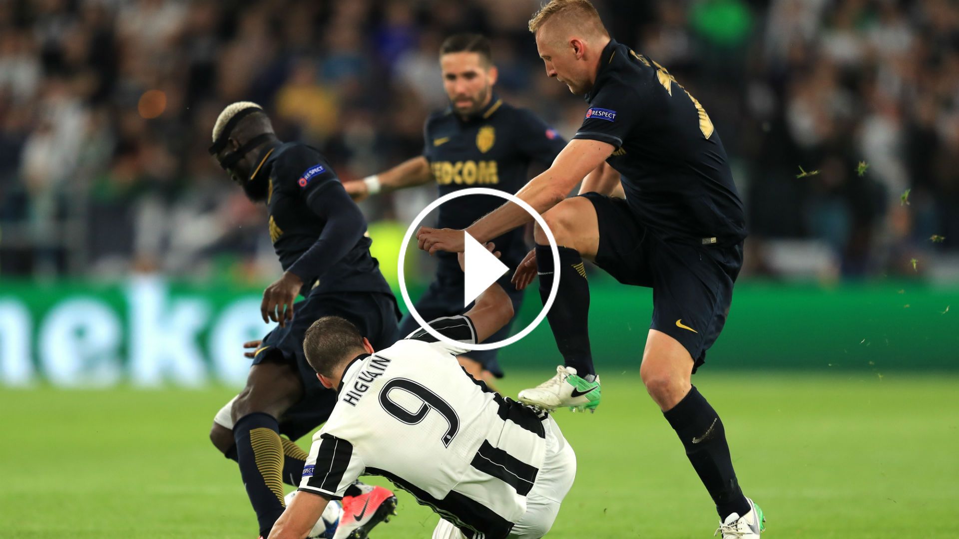 VIDEO PLAY Glik Gonzalo Higuain Juventus MOnaco 09052017
