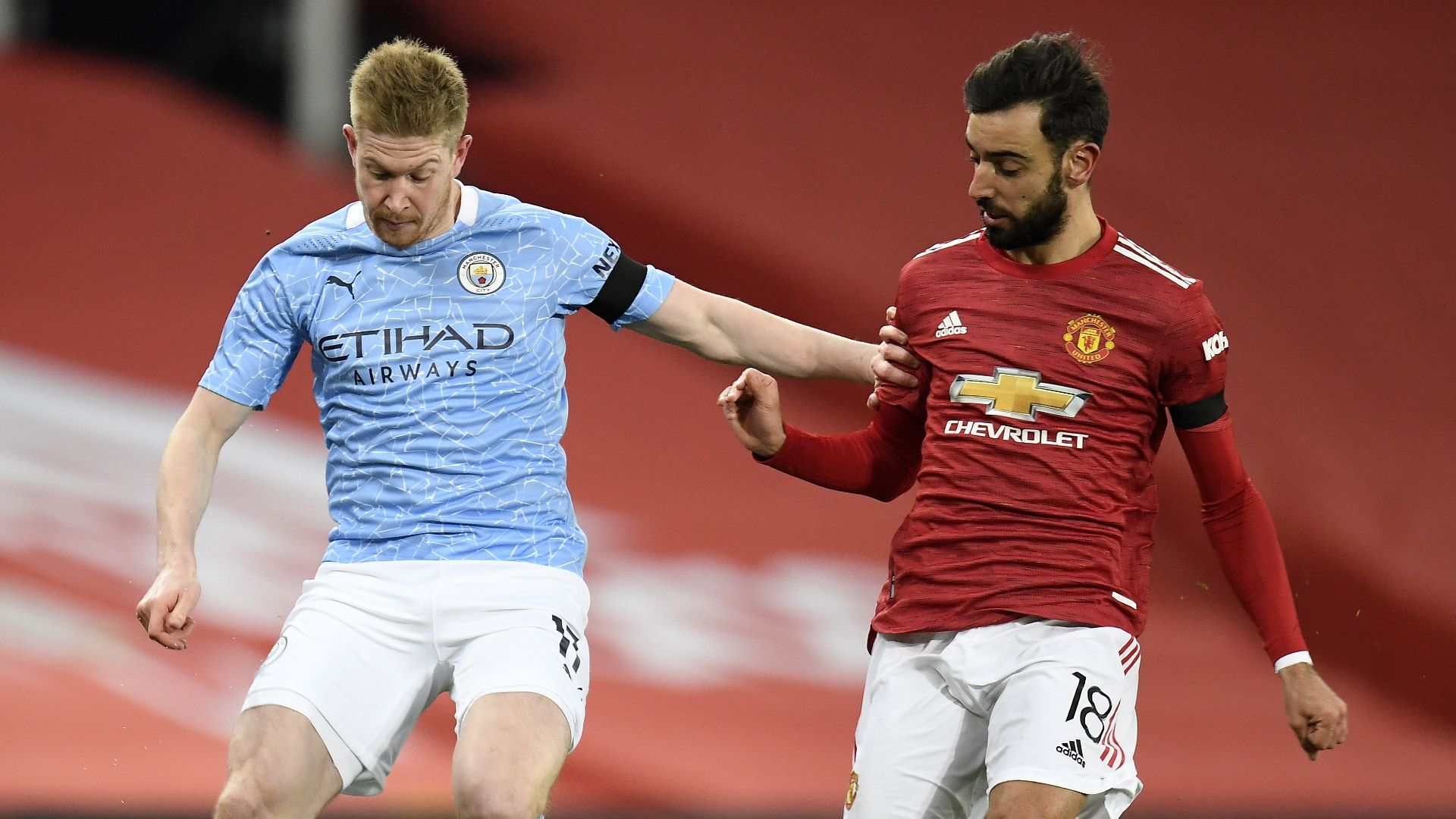 Kevin De Bruyne, Bruno Fernandes, Manchester United vs Manchester City, Carabao Cup 2020-21