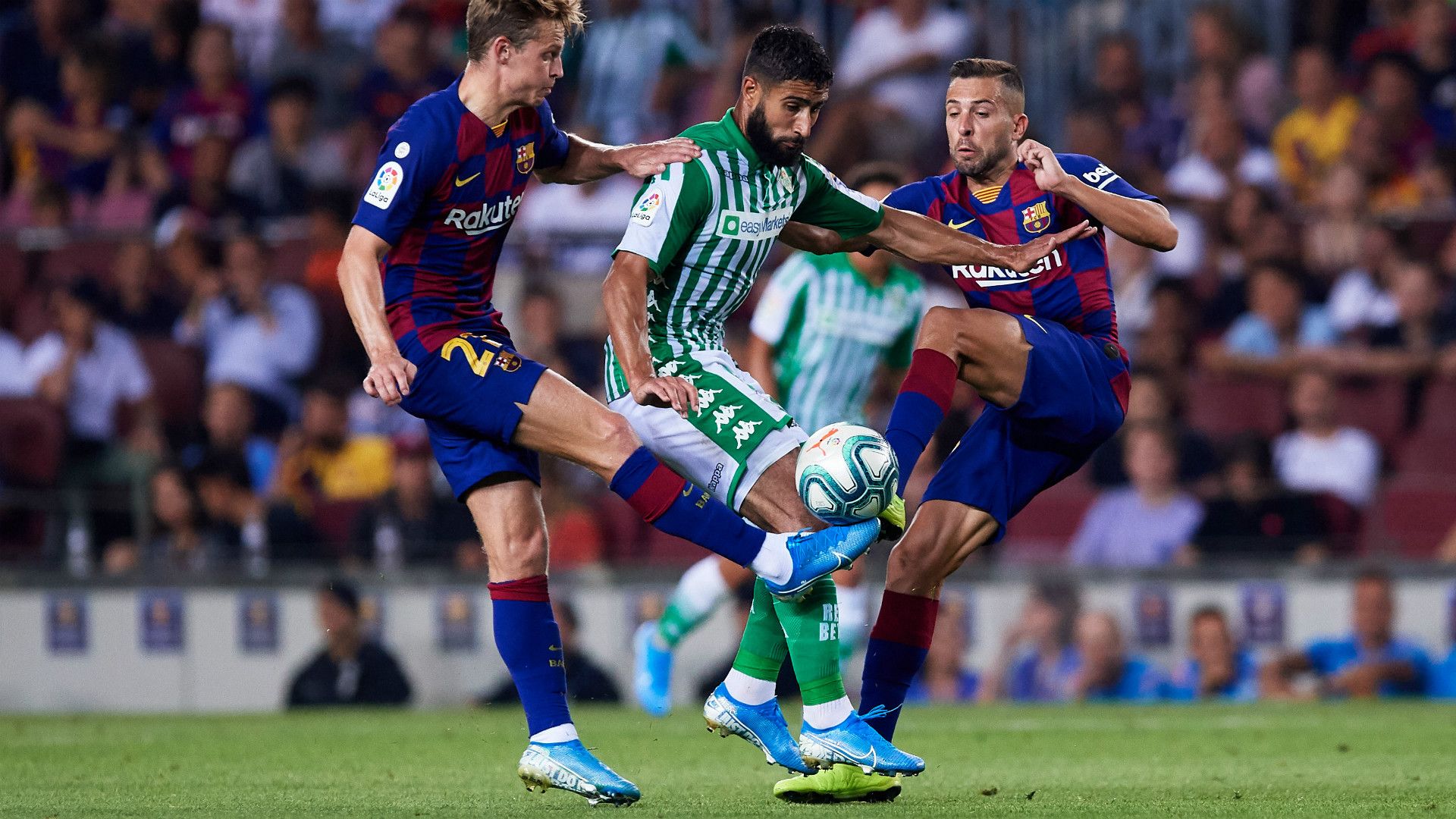 FRENKIE DE JONG JORDI ALBA BARCELONA NABIL FEKIR REAL BETIS