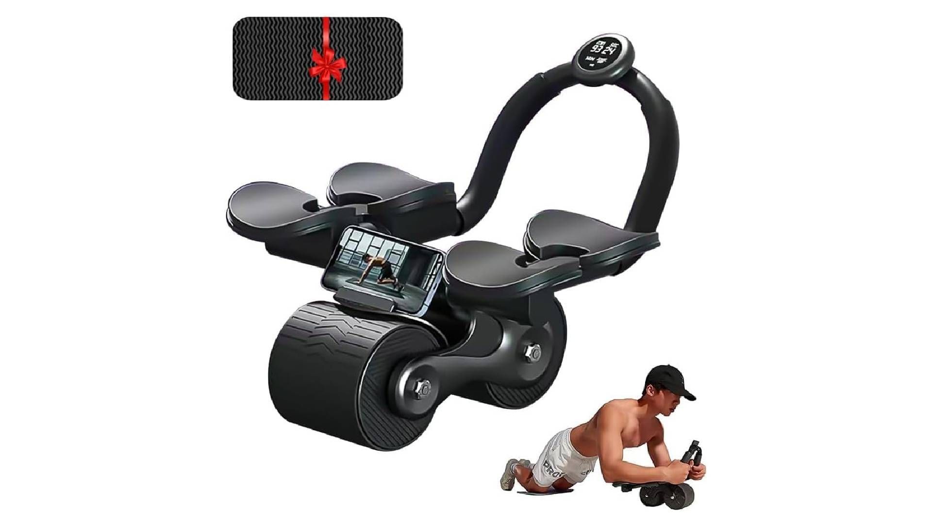 عجلة تمارين البطن المطورة بارتداد تلقائي