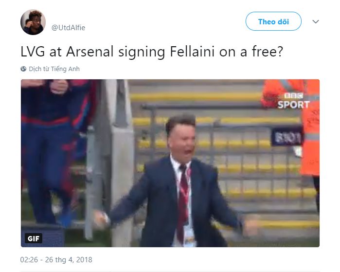 LVG to Arsenal reaction