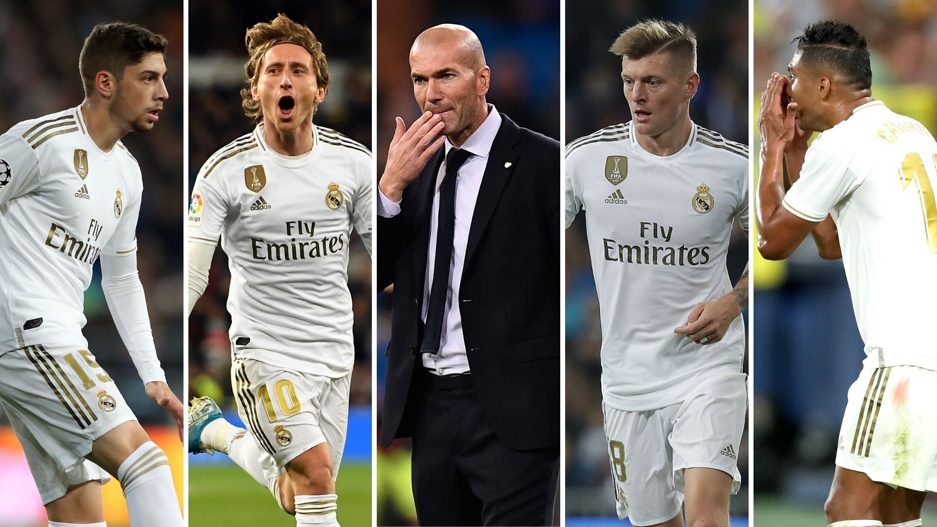 Valverde, Modric, Zidane, Kroos y Casemiro, Real Madrid