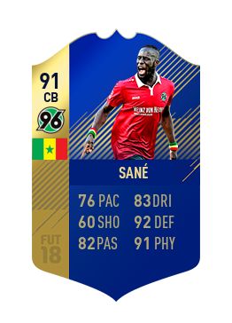 FIFA 18 Bundesliga Team of the Season Salif Sane