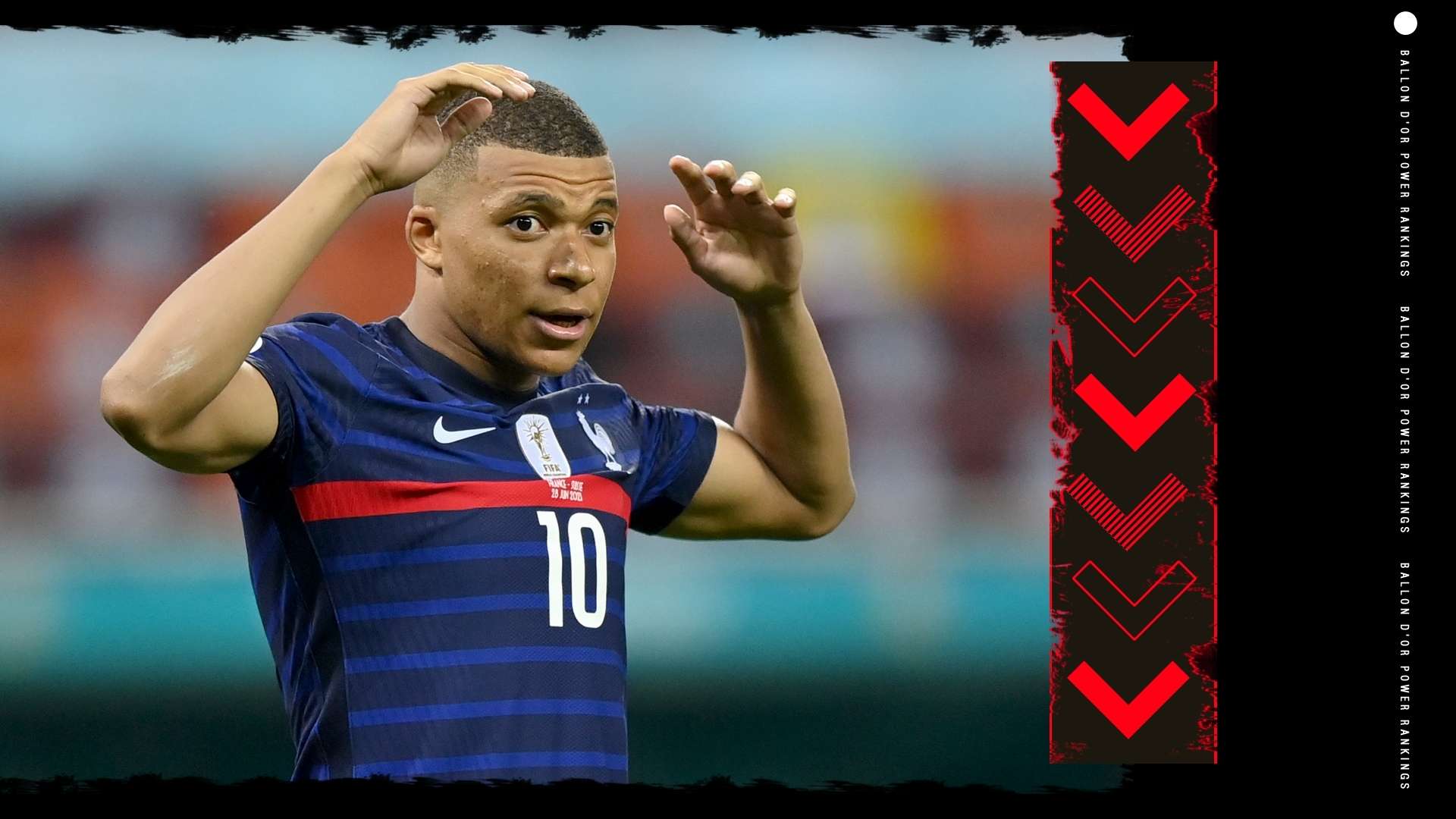 Kylian Mbappe Ballon d'Or Rankings GFX