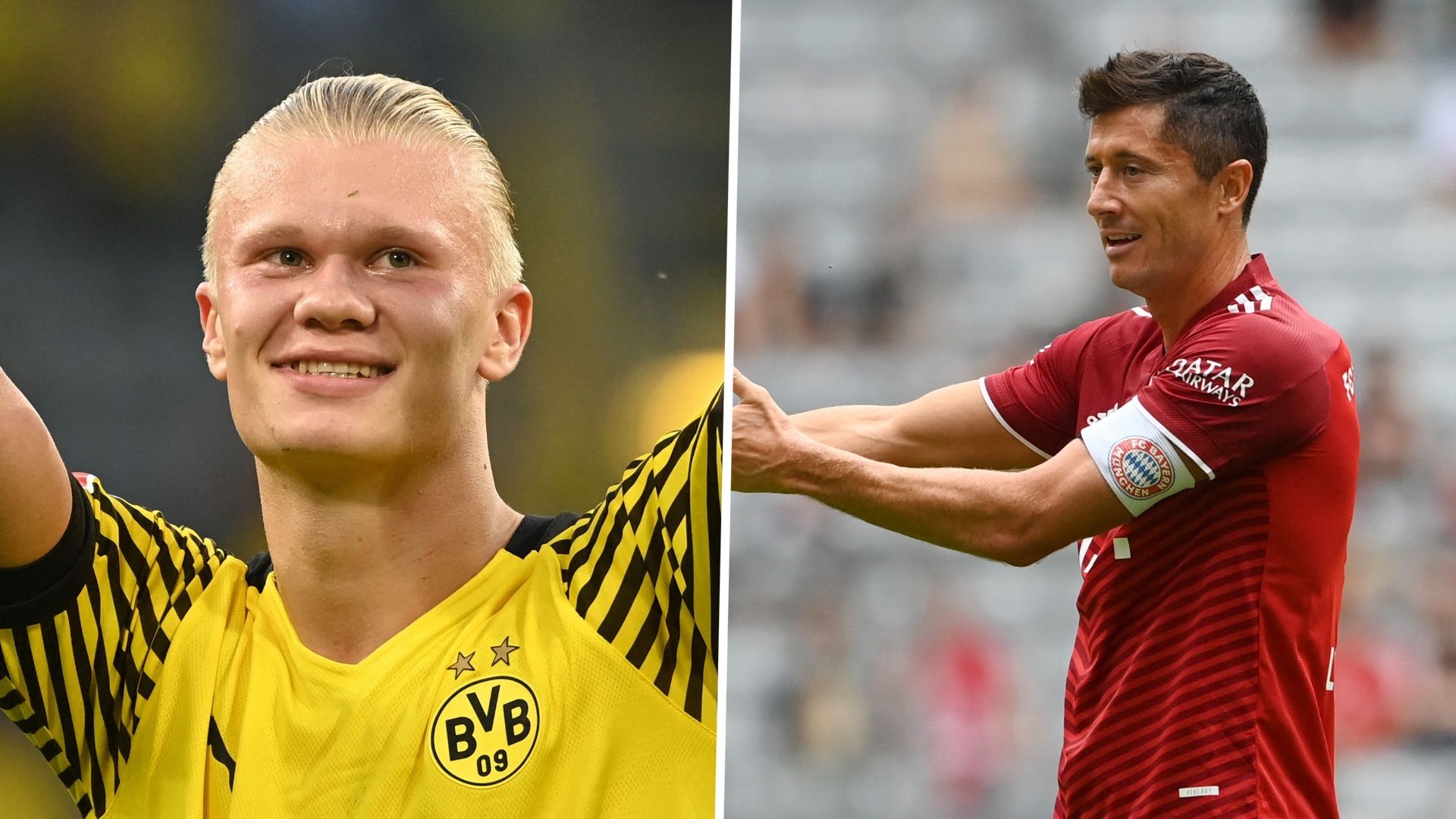 GFX Erling Haaland Robert Lewandowski