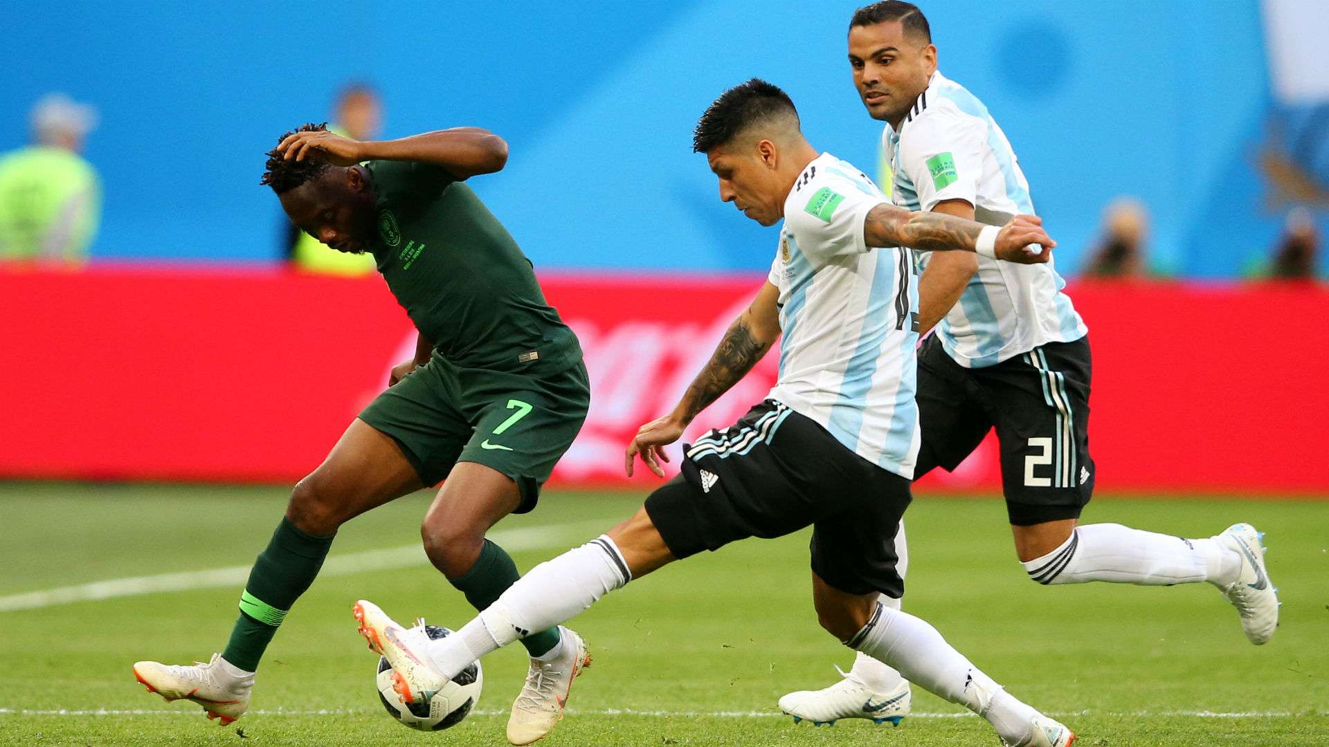 Enzo Perez Ahmed Musa Mercado Argentina Nigeria World Cup Russi 2018 26062018