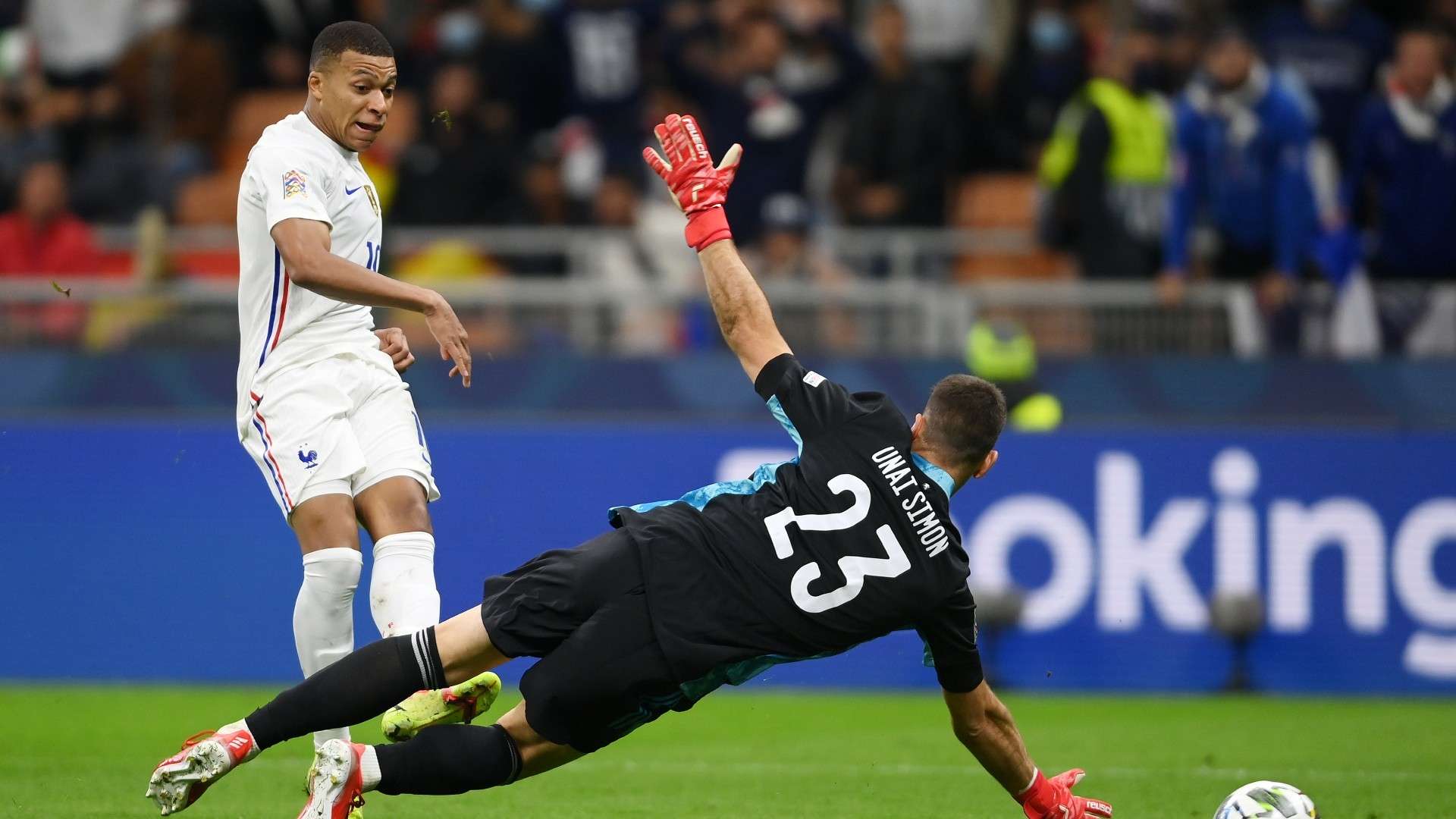 Kylian Mbappe Spain vs France Nations League final 2021