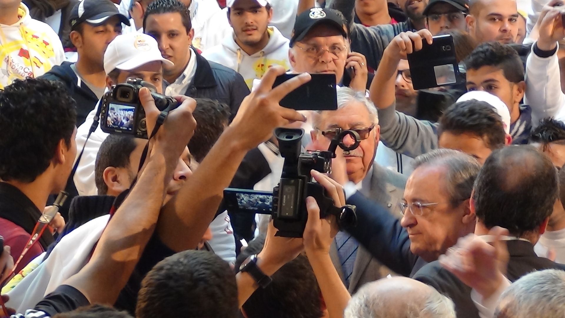 Reception Real Madrid president Perez Florintnao in Morocco before the Club World Cup 2014 final