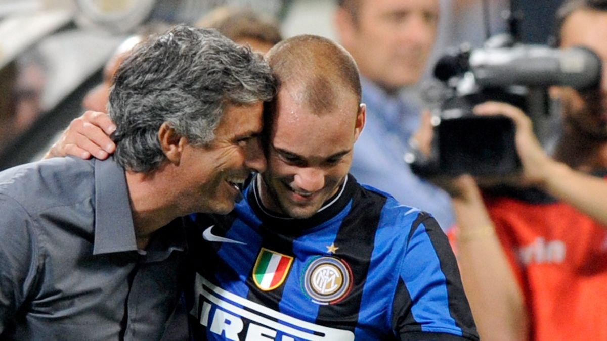 José Mourinho e Wesley Sneijder - Inter