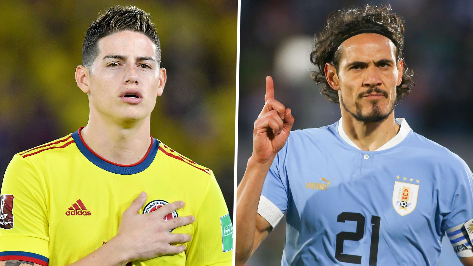 GFX Info James Rodriguez Edinson Cavani