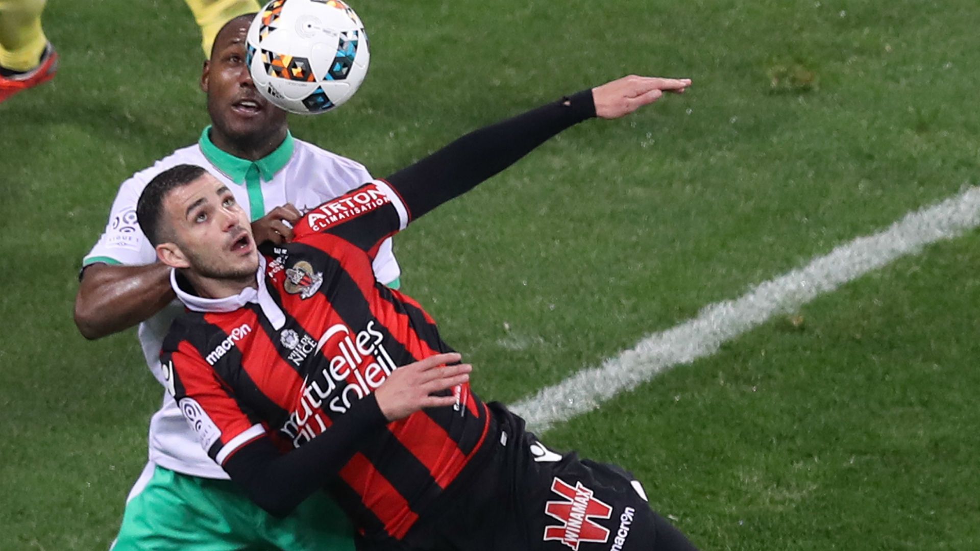 Valentin Eysseric Kevin Theophile-Catherine Nice Saint-Etienne Ligue 1 08022017