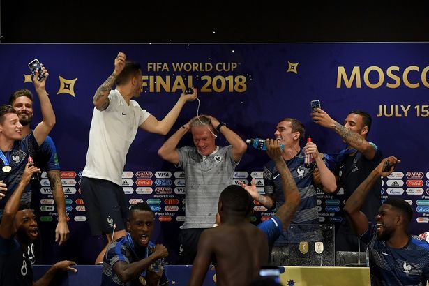 France player celebration