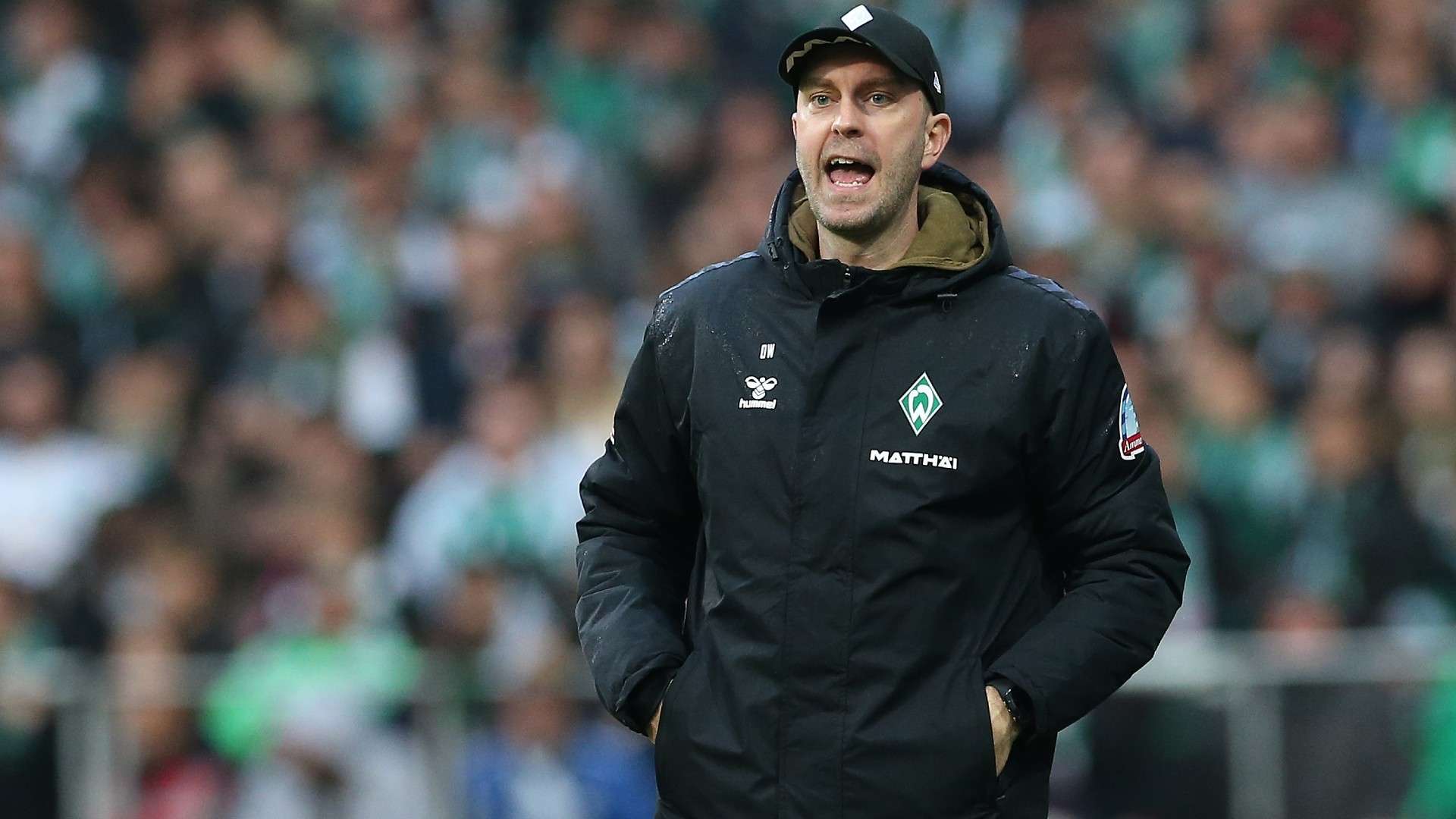 Ole Werner, Manager of Werder Bremen reacts