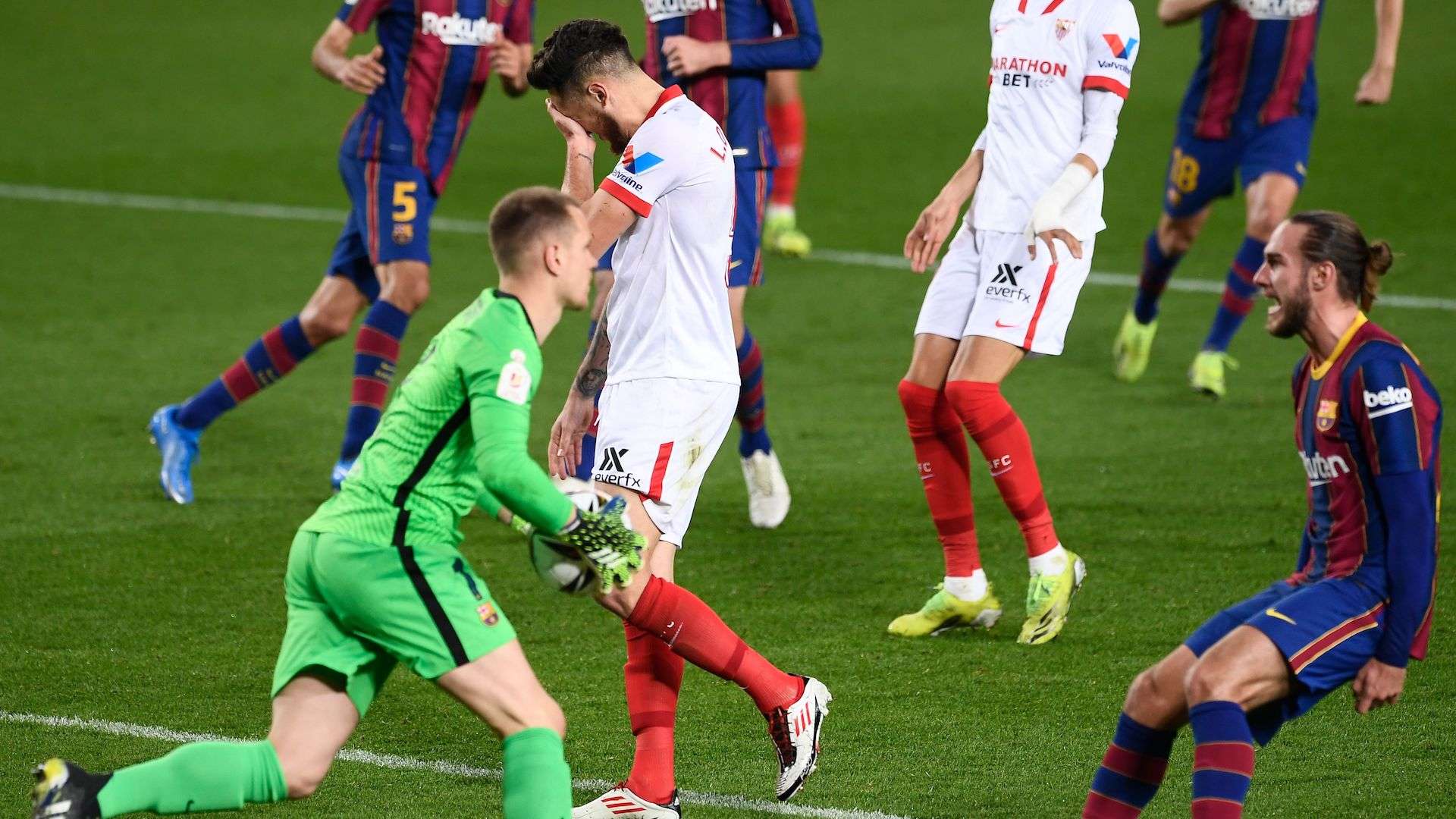 Lucas Ocampos Ter Stegen Barcelona Sevilla Copa del Rey