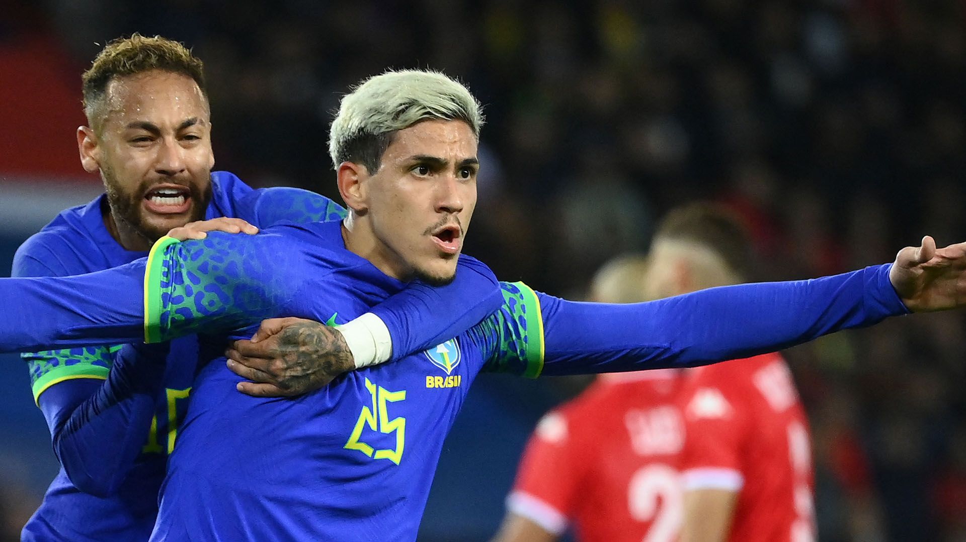 Neymar, Pedro, Brazil v Tunisia, Friendly, 27092022