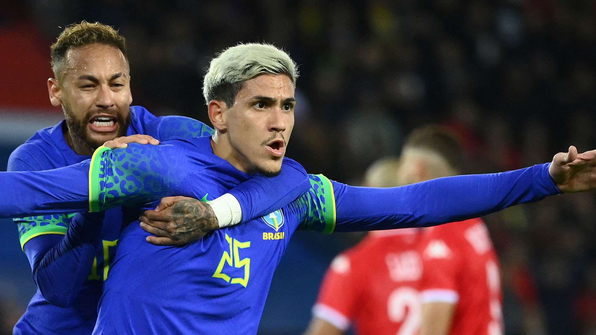 Neymar, Pedro, Brazil v Tunisia, Friendly, 27092022