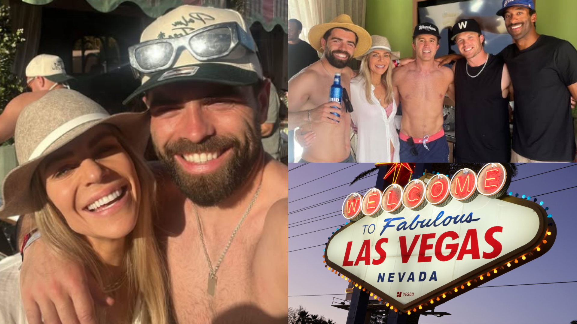 Shirtless Rob McElhenney & wife Kaitlin Olson join Wrexham squad in Las Vegas! Hollywood co-owner forms part of party that he is funding along with Ryan Reynolds