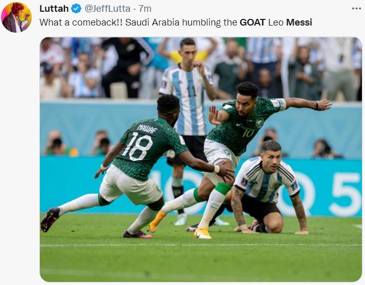 Lionel Messi Saudi Arabia reaction
