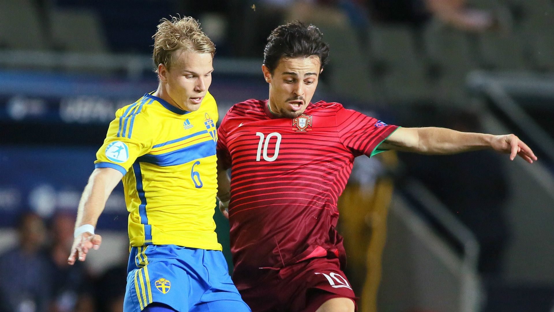 Oscar Lewicki Sweden U21 Bernardo Silva Portugal U21 150630