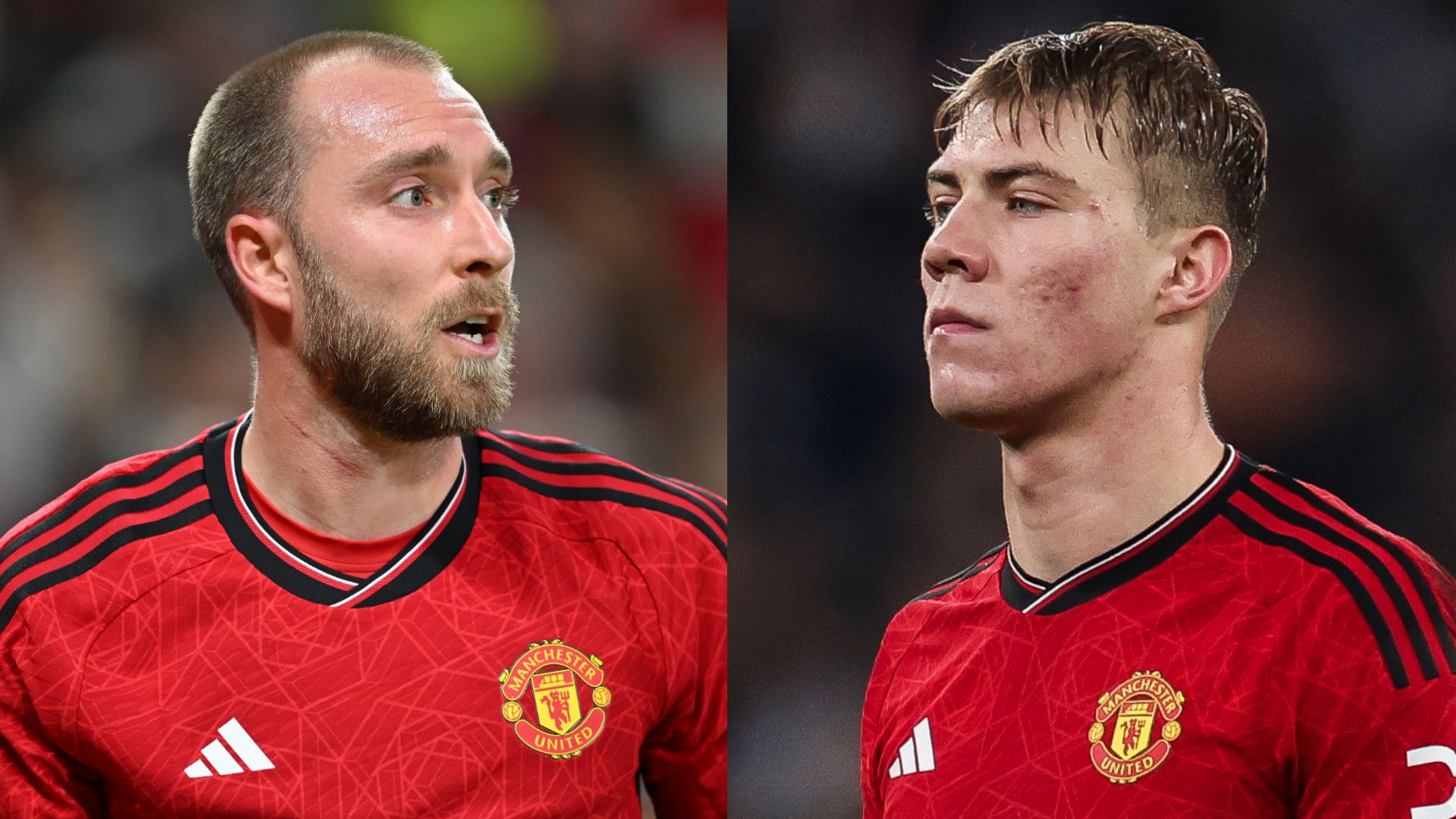 Christian Eriksen Rasmus Hojlund Manchester United 2023-24