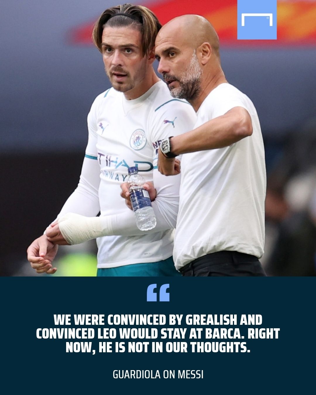 Jack Grealish Pep Guardiola Man City GFX