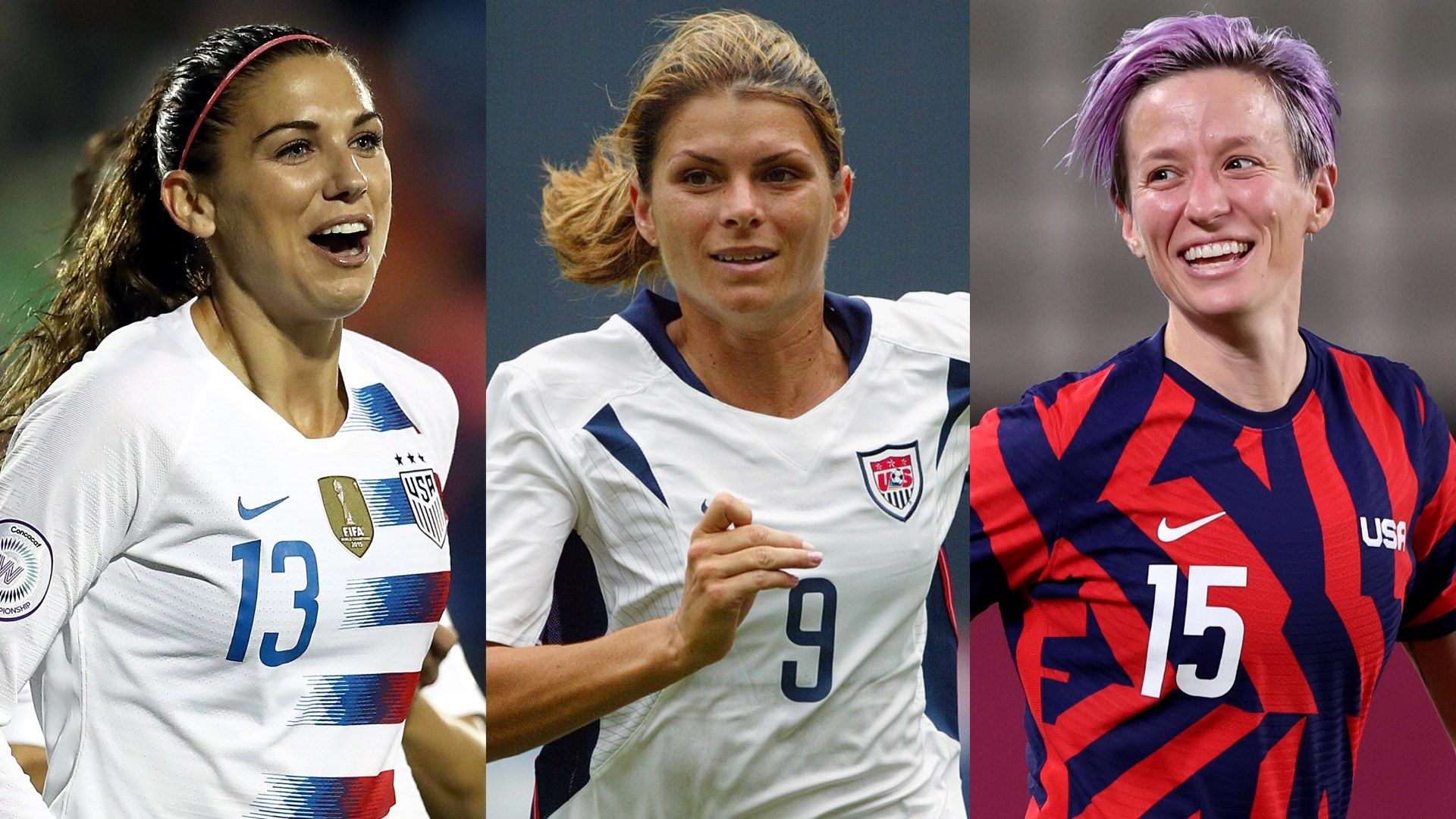 Alex Morgan Mia Hamm Megan Rapinoe USWNT