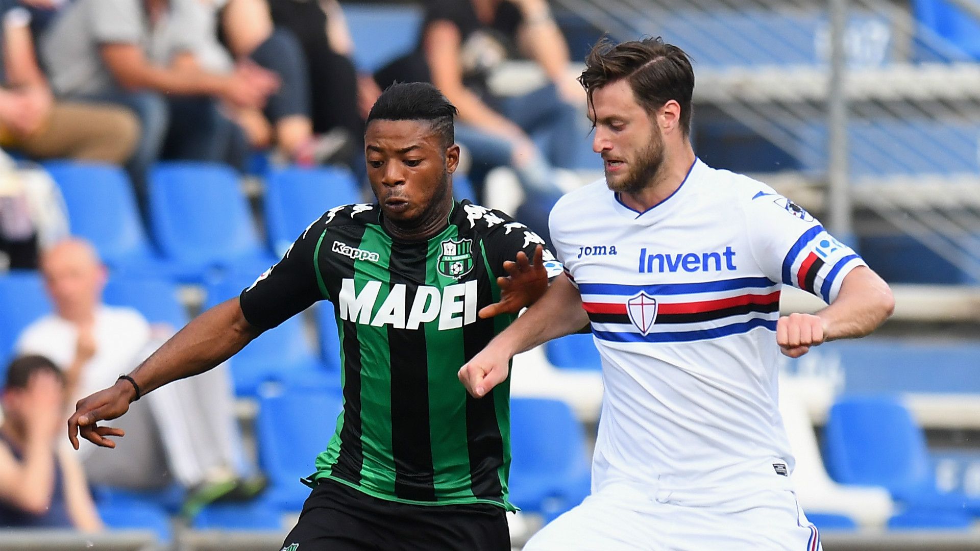 Claud Adjapong, Jacopo Sala, Sassuolo, Sampdoria, Serie A, 06052018
