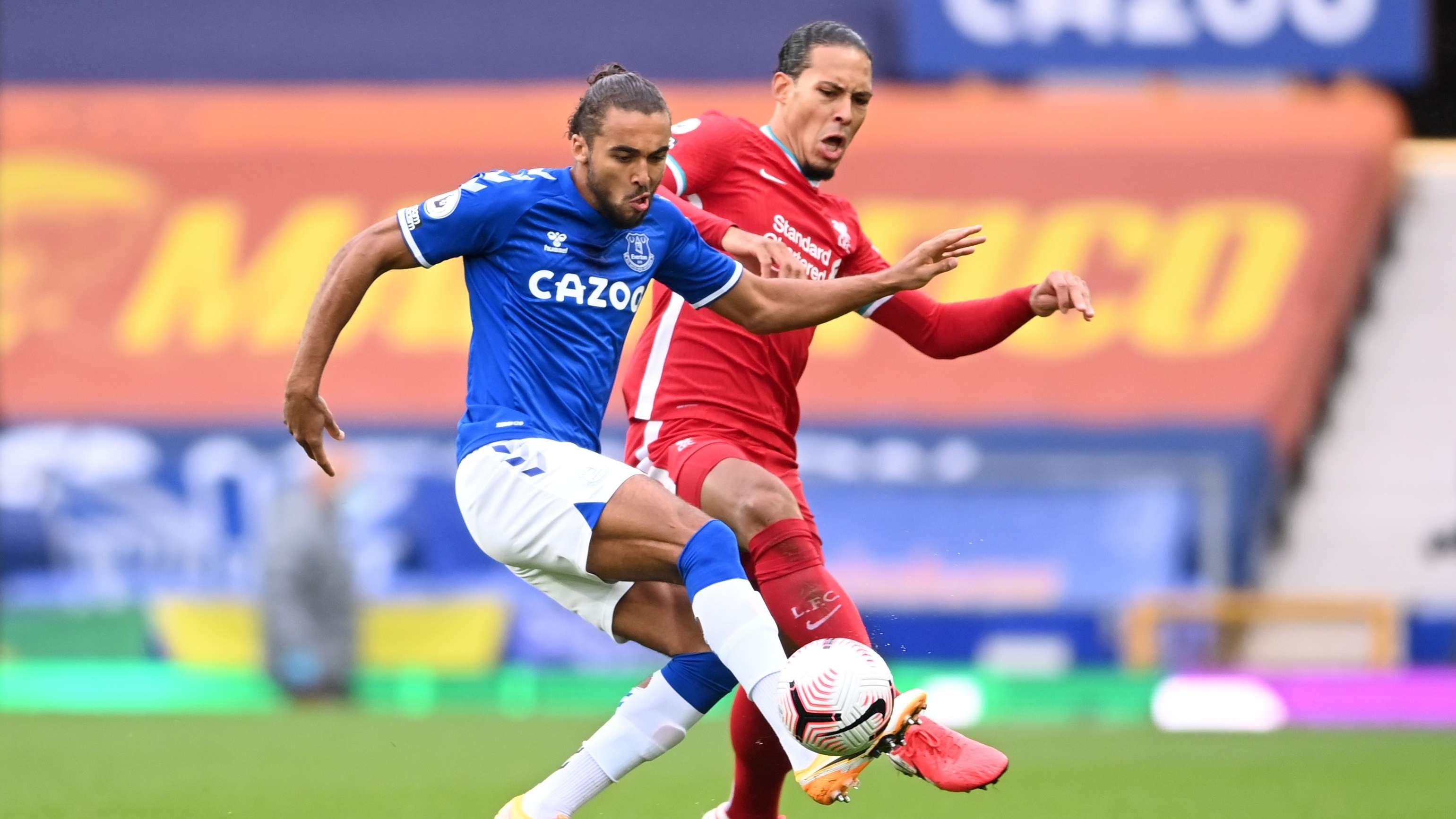 Dominic Calvert-Lewin Virgil van Dijk Everton Liverpool 2020-21