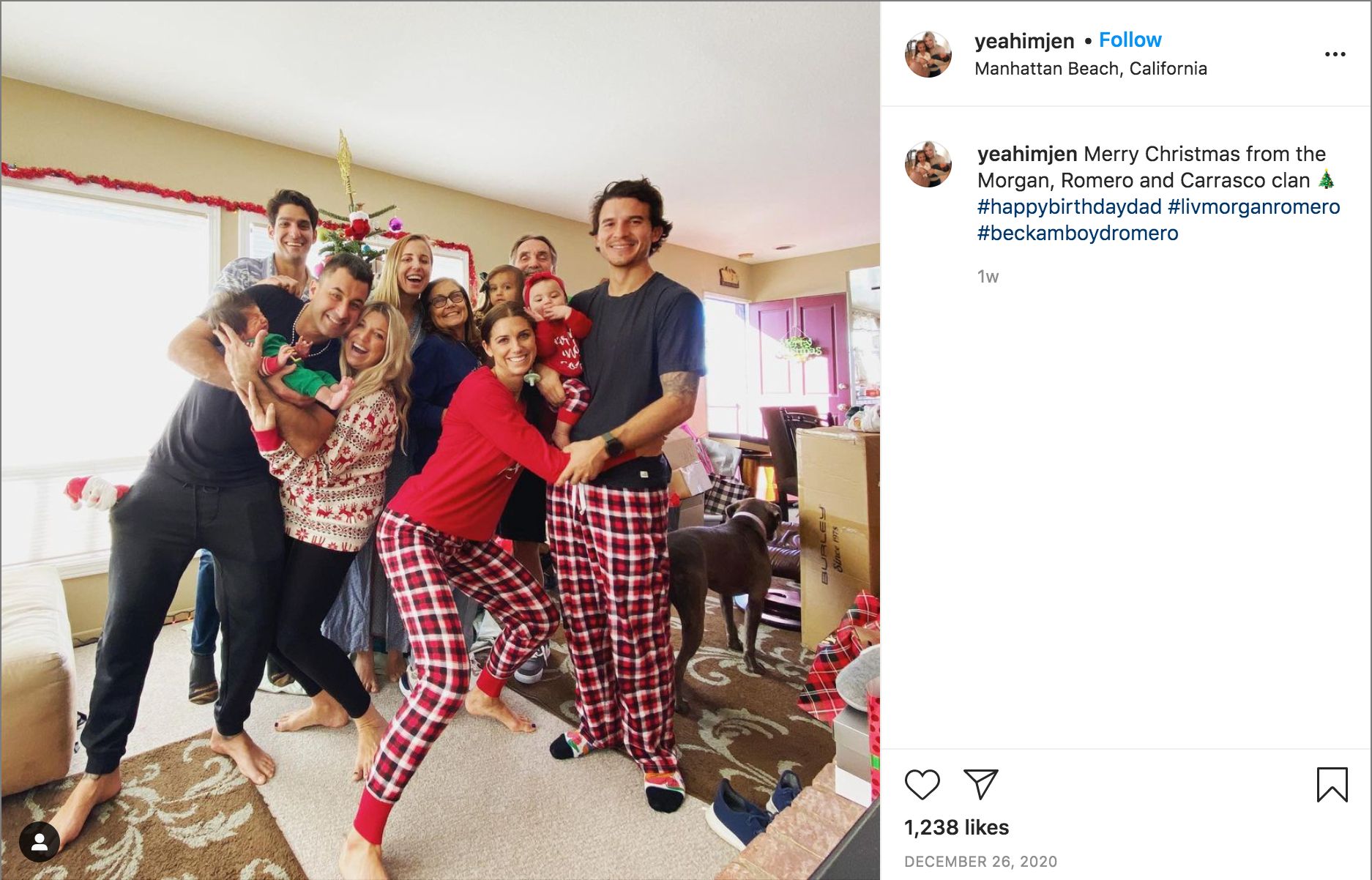 Alex Morgan Instagram holiday post