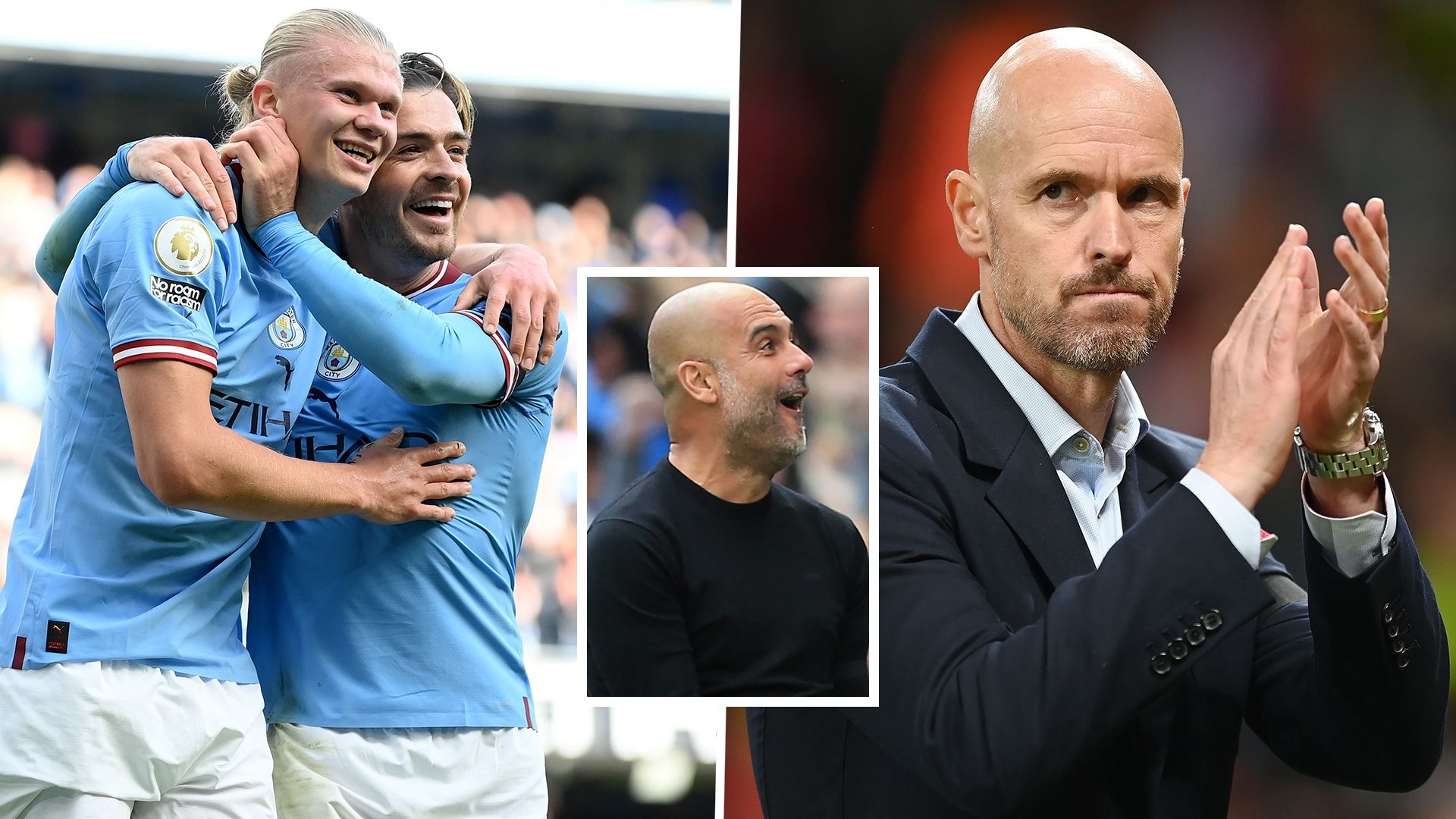 Haaland Grealish Guardiola Ten Hag