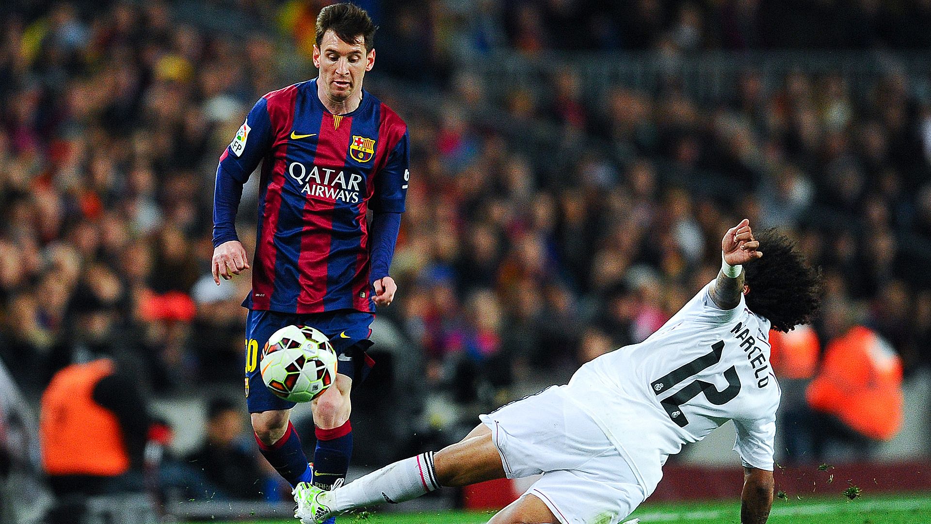 Lionel Messi FC Barcelona Marcelo Real Madrid 03222015