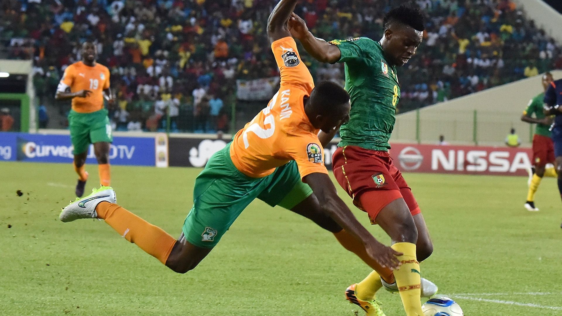 Serge Wilfried Kanon Benjamin Moukandjo Ivory Coast v Cameroon Africa Cup 28012015