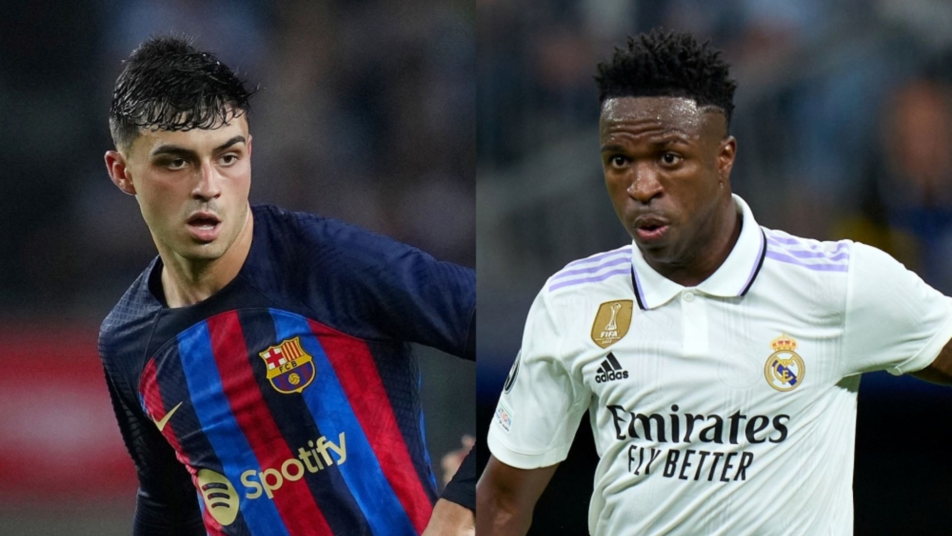 Pedri Barcelona Vinicius Junior Real Madrid